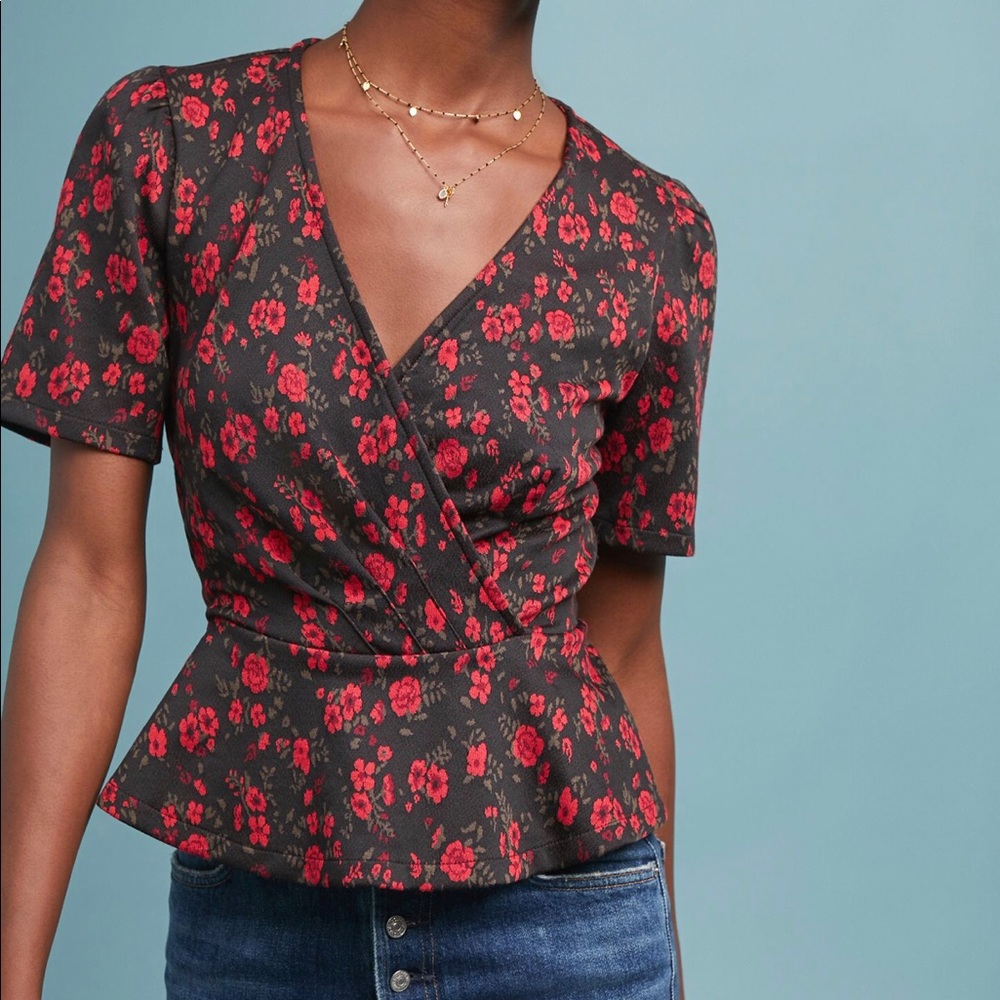 Meadow Rue | NWT Heartland Floral Peplum Top